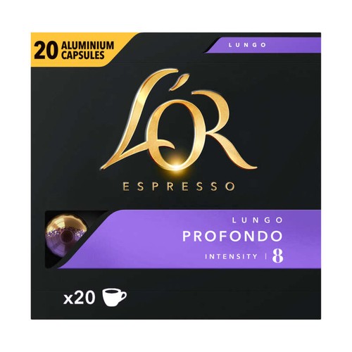 L'Or Espresso Café Lungo Profondo intensité 8 x20 capsules 104g