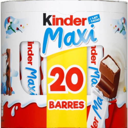 Kinder Barres De Chocolat Supérieur Au Lait Avec Fourrage Au Lait