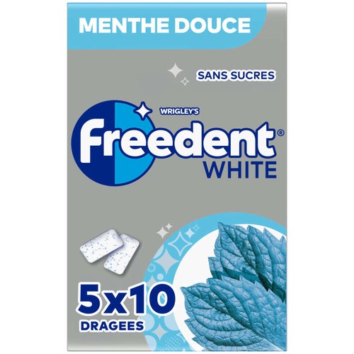 Freedent White Chewing Gum À La Menthe Douce Sans Sucres 70g