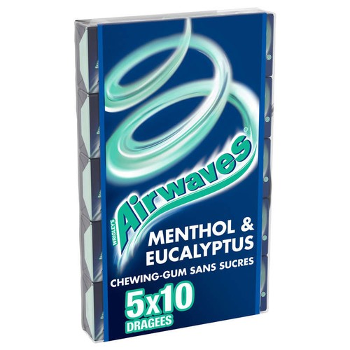 Airwaves Chewing-Gum Menthol Et Eucalyptus Sans Sucres 70g