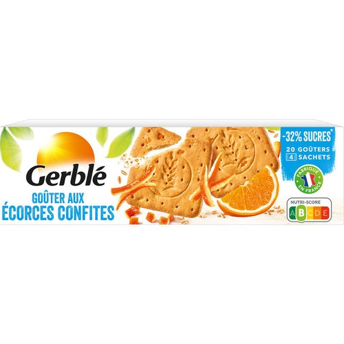 Gerblé Biscuit goûter écorces confites  360g
