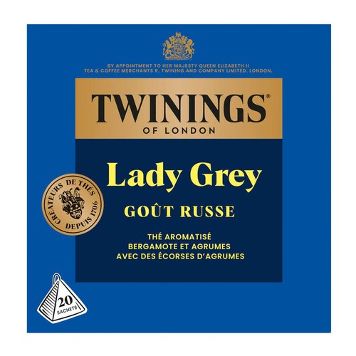 Twinings Thé Lady Grey Goût Russe en Sachets x20 - 40g