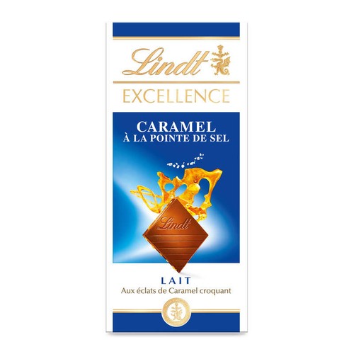 Lindt Excellence Tablette Chocolat Lait Caramel Fleur De Sel 100g