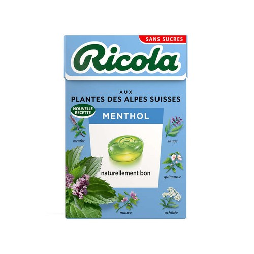 Ricola Aux Plantes Des Alpes Suisses Mentol Sans Sucres 50g