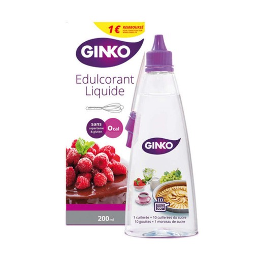 Ginko Edulcorant Liquide - Sans Aspartame - Sans Gluten 200ml