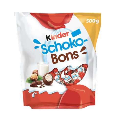Kinder Schokobons bonbons de chocolat au lait et à la noisette 500g
