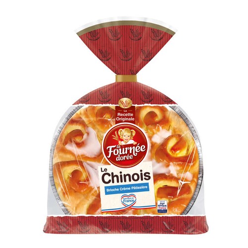 La fournée dorée Le chinois Brioche à la crème pâtissière 600g