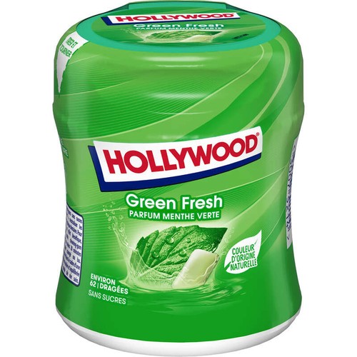Hollywood Fresh Greenfresh sans sucres  Dragées x60 87g