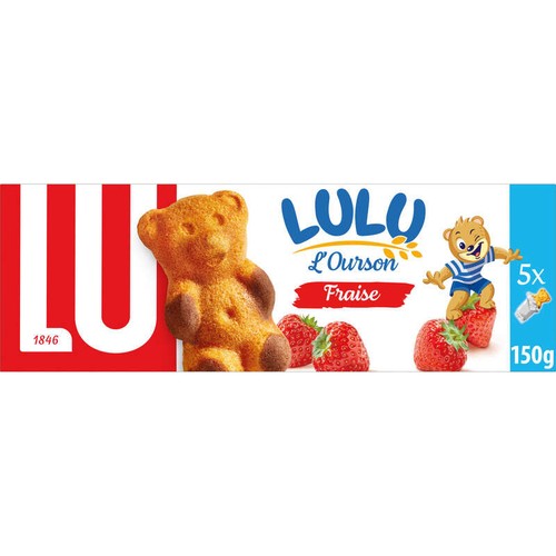 Lu Lulu L'Ourson Gâteaux fourrés à la Fraise 150g