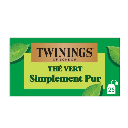 Twinings Thé Vert Simplement Pur 25 Sachets 50g