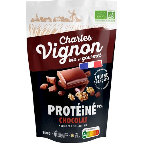 Charles Vignon Muesli Croustillant Protéiné chocolat Bio 350g