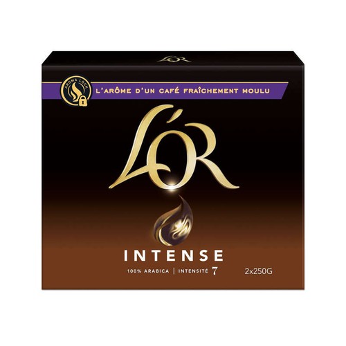 L'Or Café moulu Intense 100% Arabica intensité 7 2x250g
