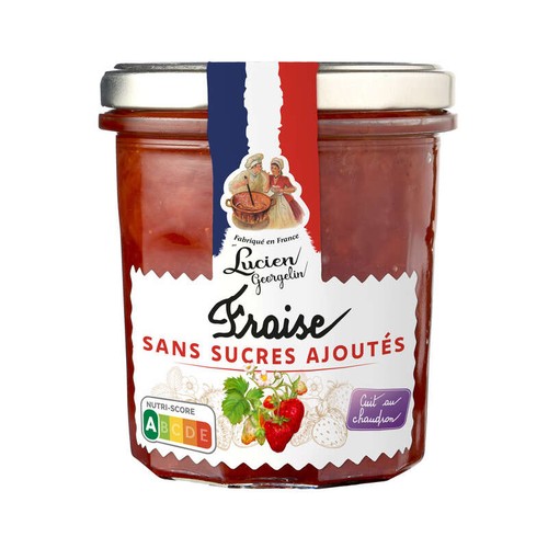 Lucien Georgelin Confiture Fraise sans sucres ajoutés 320g