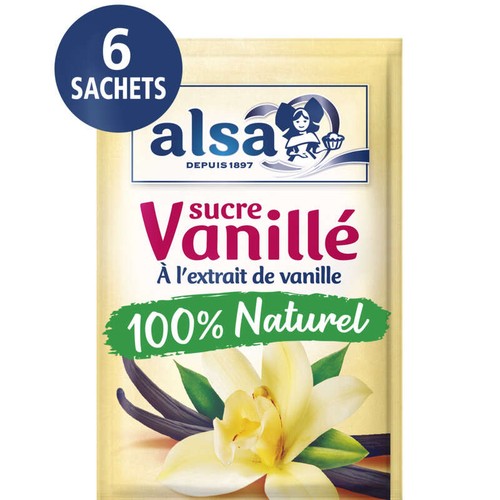 Alsa Sucre Vanillé 6 Sachets 45g