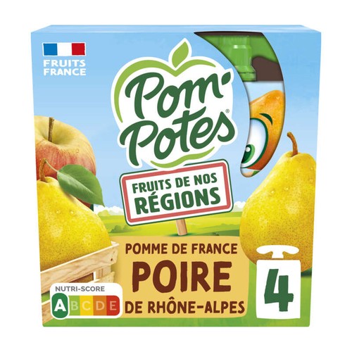 Pom'Potes Purée De Pommes Et Poires Le Pack De 4x90g