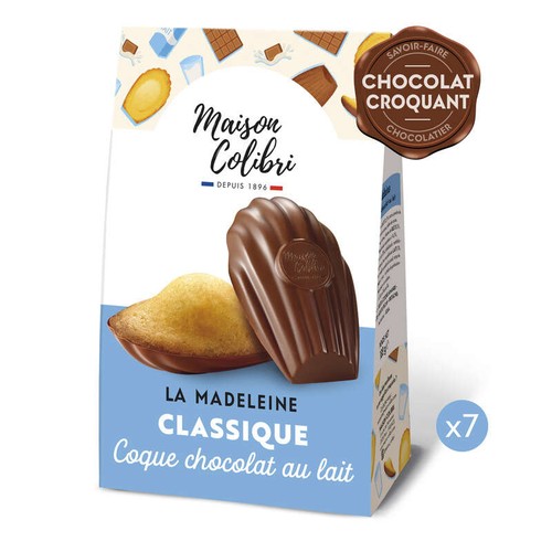 La Madeleine classique coque chocolat lait 182g