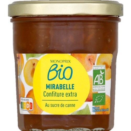 Monoprix Bio Confiture Mirabelle 350g