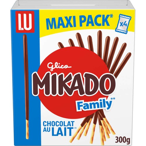 Lu Mikado Biscuits nappés au Chocolat au Lait 300g