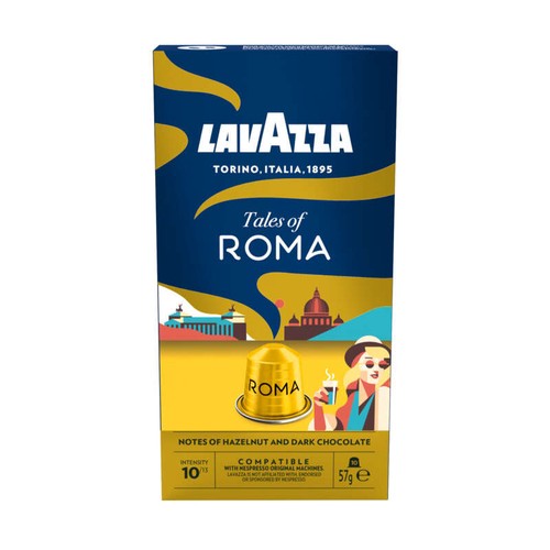 Capsules café Lavazza Tales of Roma 10/13, x10, 57g