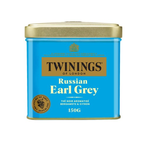 Twining Thé noir Russian Earl Grey aromatisé bergamote & citron 150g