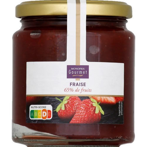 Monoprix Gourmet Confiture fraises intense 330g