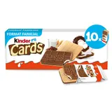 kinder Cards Family Pack Gaufrettes Fourrées au Lait & cacao 10x2