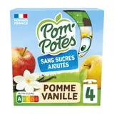 Pom'Potes Gourde Compote Pomme Vanille 4x90g