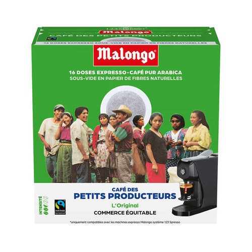 Malongo Café des Petits Producteurs Maxi Format 16 doses 104g