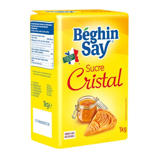 Beghin Say Sucre Cristal En Poudre 1kg