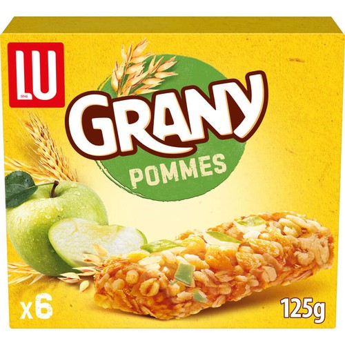Lu Grany Barres de Céréales Pommes 125g