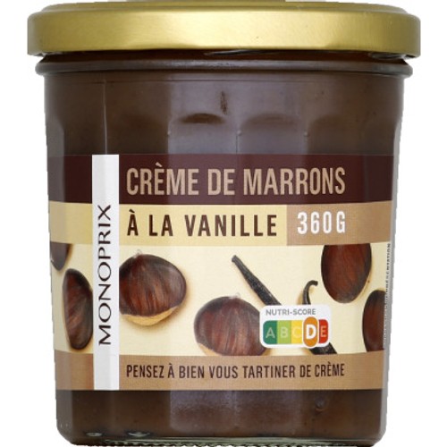 Monoprix Crème de marrons à la vanille 360g
