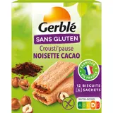 Gerblé Biscuit  Crousti' Pause Noisette Cacao Sans Gluten  125g