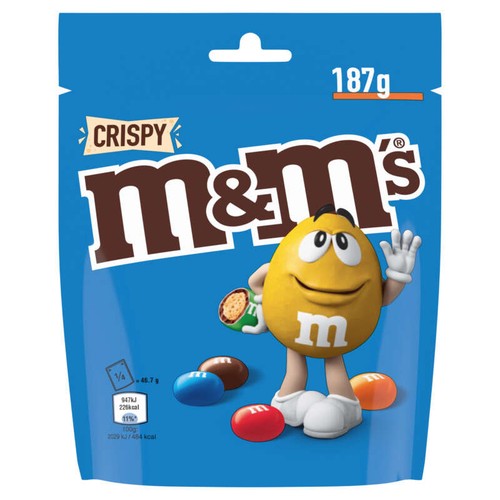 M&M's Bonbons Chocolat Au Lait & Riz Soufflé 187g