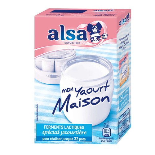 Alsa Préparation Mon Yaourt Maison 4 Sachets 8g