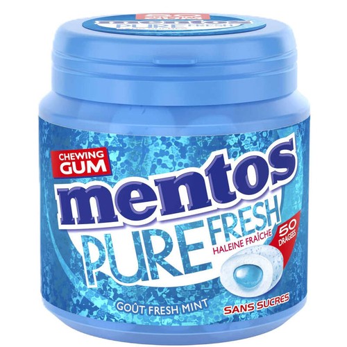 Mentos Pure Fresh Mint sans sucres 50 dragées - 100g