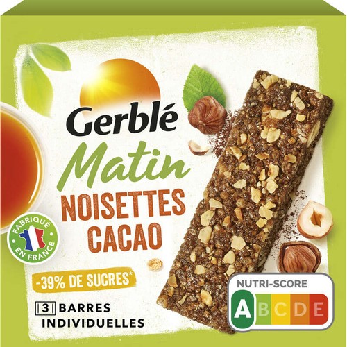 Gerblé Matin Barre Noisettes & cacao 120g
