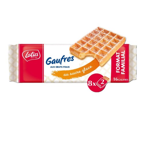 Lotus Gaufres aux oeufs frais sucre glace 371g