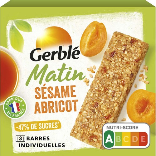 Gerblé matin Barre abricot sésame 120g