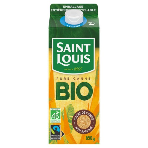 Saint Louis Pack pure Sucre de canne Bio équitable 650g