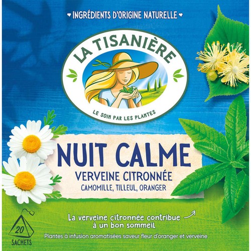 La Tisanière Infusion nuit calme verveine et reine des prés x20