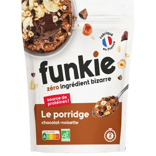 Funkie Le Porridge Chocolat-noisette Bio 280g