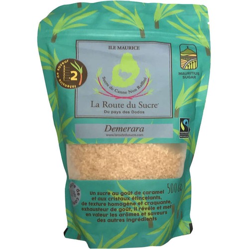 Route du Sucre, Pur Sucre de Canne Demerara Non Raffiné 500g