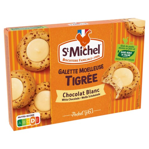 St Michel Galette moelleuse tigrée Chocolat blanc 180g