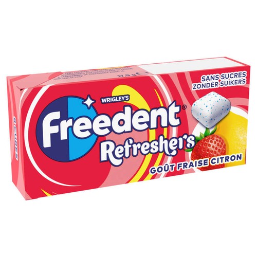 Freedent Refreshers Fraise Citron Sans Sucres 18g