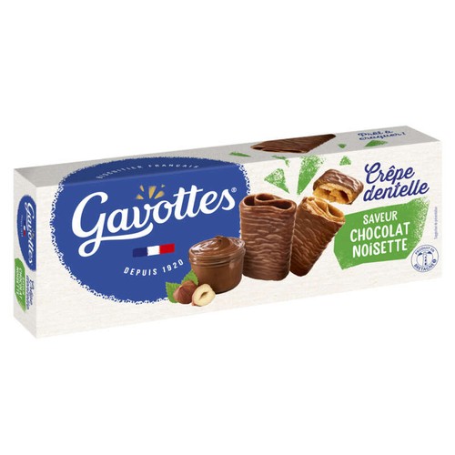 Gavottes Etui crêpe Dentelle au chocolat noisette 90g