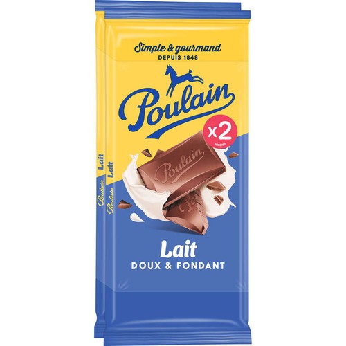 Poulain Chocolat Lait Doux & Fondant 2x95g