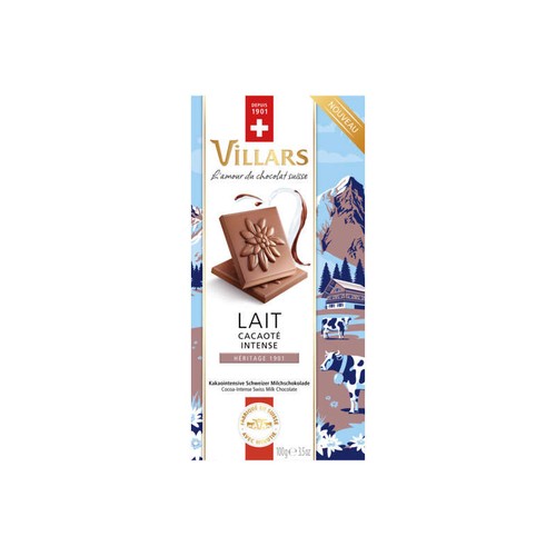 Villars Tablette Héritage 1901 Lait Cacaoté Intense 100g