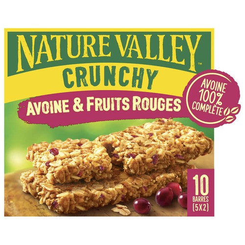 Nature Valley Barre de Céréales Crunchy Avoine & Fruits Rouges 5x42g