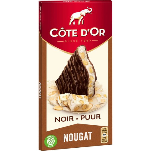 Côte d'Or Tablette Chocolat Noir fourrée au Nougat 130g