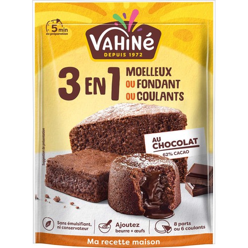 Vahiné Préparation 12 Muffins Ou 20 Biscuits Ou 1 Grand Moelleux Aux Pépites De Chocolat 280g
